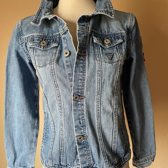 GUESS Denim Jacket Blue Girls 14, Fits Adult XS - Picture 12 of 13